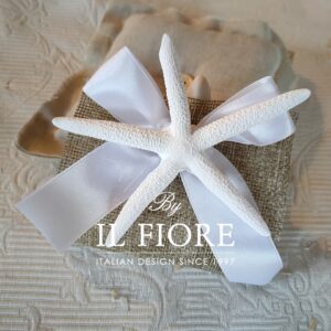 Bomboniera Matrimonio Sacchetto ciuffetto con stella marina