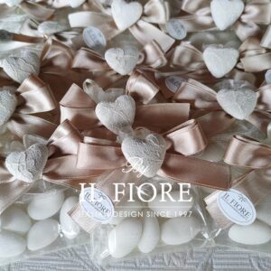 Bomboniere nozze argento e nozze oro scatola portaconfetti con fiorellino