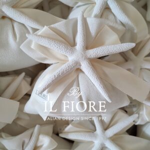 Bomboniere Matrimonio Sacchetto con stella marina in gesso