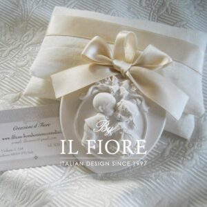 Bomboniera Matrimonio Shabby Chic Sacchetti con Cuore Sposi in Gesso Profumato