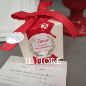 Bomboniere Laurea barattolo portaconfetti con cappellino laureae tag