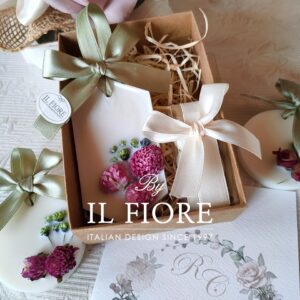 Bomboniera candela con fiori Matrimonio
