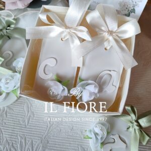 Bomboniera Matrimonio candele personalizzabili con lettere sposi