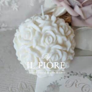 Bomboniere candela con roselline