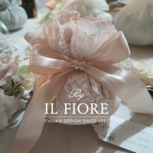 Bomboniere Matrimonio bon bon elegante portaconfetti in pizzo