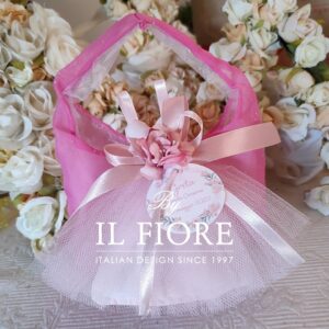 Bomboniere Comunione Bimba Borsetta fucsia con tutu