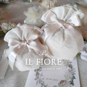 Bomboniere eleganti Matrimonio sacchetto portaconfetti con pizzo francese