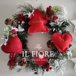 Ghirlande Natalizie con albero di Natale e cuori
