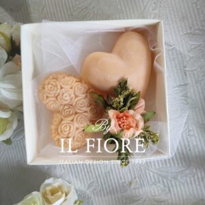 Bomboniere Comunione candele cuore e fiori