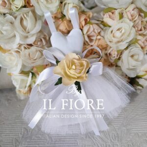 Bomboniere Comunione e Cresima Vestito in Tulle e fiore