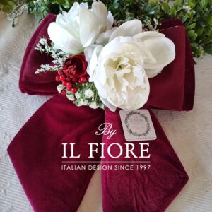 Fiocco natalizio per Albero di Natale con fiori