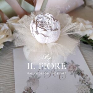 Bomboniere Comunione ciuffetto con peonia