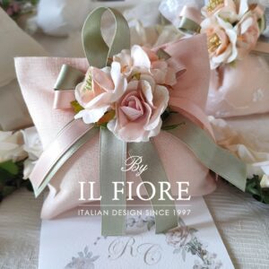 Bomboniere Cresima e Comunione sacchetto portaconfetti con fiori