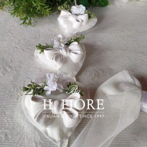 Bomboniere cuore con fiocco da appendere