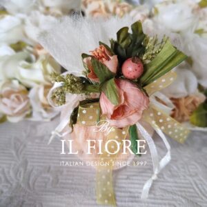 Bomboniere candela gomitolo arancio e gialla