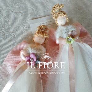 Bomboniere Bambola con Vestito in Tulle e fiori