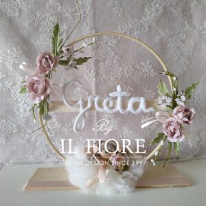 Cerchio centrotavola o decorazione tavolo torta con bambolina