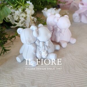 Bomboniera Battesimo orsetti in gesso profumato