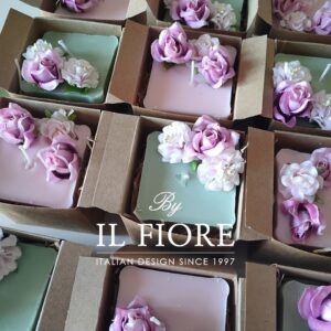 Bomboniera candele con fiori