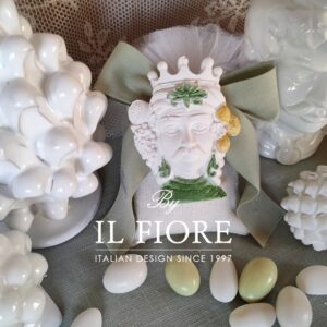 Bomboniere matrimonio sacchetto con testa di moro siciliano