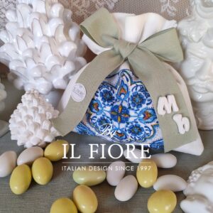 Bomboniere matrimonio sacchetto maioliche siciliane