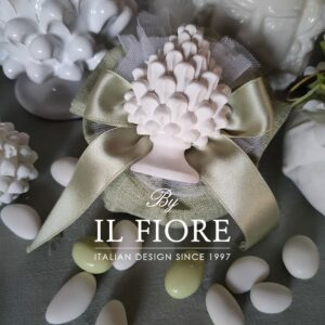 Bomboniera matrimonio sacchetto con pigna siciliana