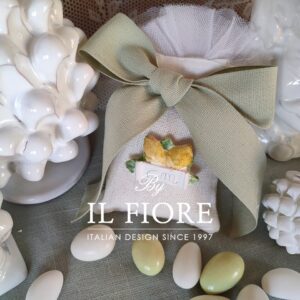 Bomboniere matrimonio sacchetto con targhetta limoni