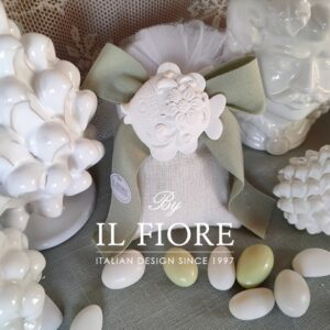 Bomboniere matrimonio sacchetto con pesciolino decoro siciliano