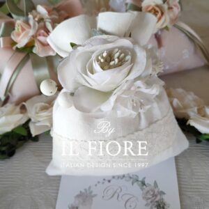 Bomboniere Matrimonio sacchetto in pizzo con fiore