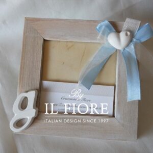 Bomboniera Battesimo Utile portafoto con Lettera e cuore