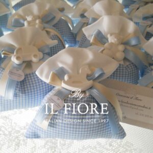 Bomboniera Nascita Battesimo Cavalluccio a Donodolo Macchinina Cuore e Orso