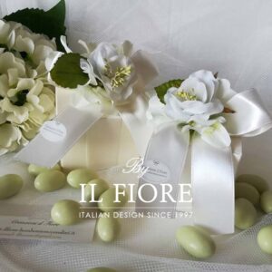 Bomboniere Matrimonio e Comunione scatola Portaconfetti con fiore