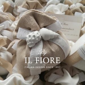 Bomboniere Comunione Sacchetto con Conchiglie in Gesso