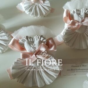 Bomboniera Comunione Tutù Danza in Gesso con Ciuffetto