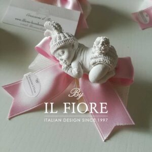 Bomboniere Nascita Ciuffetto con Neonato in Gesso Profumato