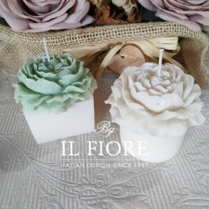 Bomboniere Matrimonio candele con peonie