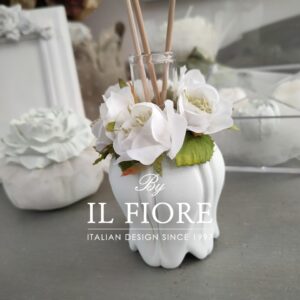 Bomboniera profumatore in gesso con fiori