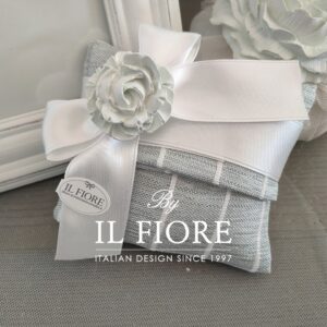 Bomboniera Matrimonio sacchetto portaconfetti con rosa