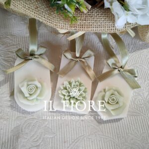 Bomboniera candele con fiori