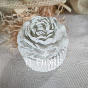 Bomboniera Matrimonio scatola peonia con Candela