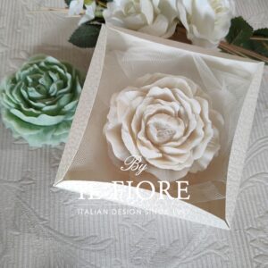 Bomboniera Matrimonio candela peonia