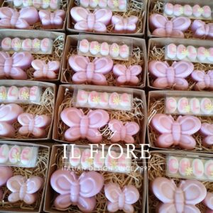 Bomboniere Battesimo candele farfalle