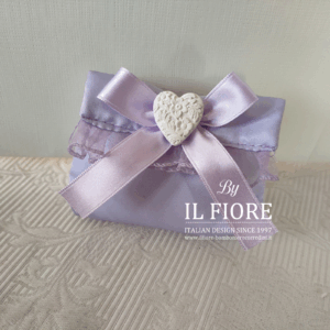 Sacchetto portaconfetti Comunione Cresima e matrimonio con gessetto cuore