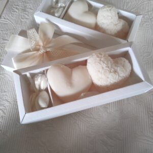 Bomboniere candele a forma di cuore matrimonio