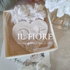 Bomboniera personalizzata matrimonio candela cuore con lettere