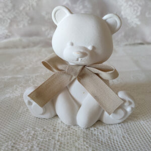 Bomboniera Battesimo orsetto profumatore in gesso