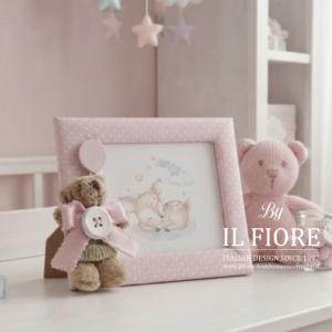 bomboniera battesimo profumatore con fiori e orso bimba e bimbo