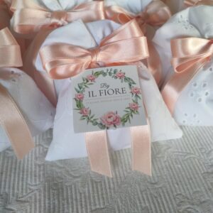 Sacchetto in San Gallo con tag personalizzabile con nome