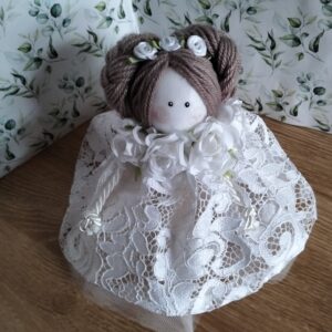 Bomboniere Comunione Bambola con Vestito in Pizzi e Fiori