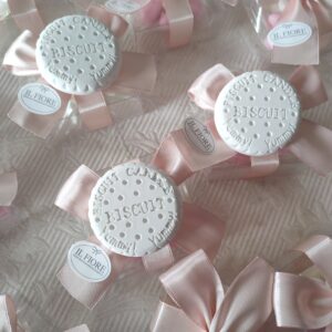 Bomboniere Battesimo scatola portaconfetti con calamita gessetto biscotto